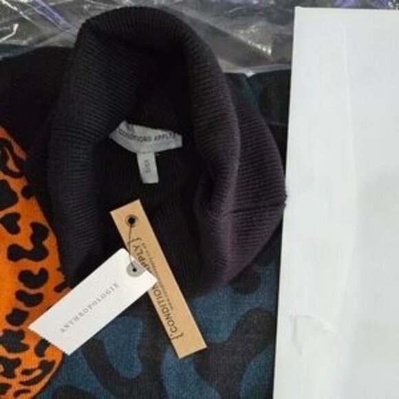 Anthropologie Conditions Apply Leopard Poncho Pullover - Picture 7 of 7